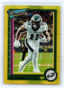 2022 Panini Classics A.J. BROWN Timeless Tributes Gold Opti-Chrome SP/99 Eagles - Picture 1 of 2