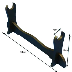 UK Seller Sword Stand Katana Stand Sword Holder Black Wood Display 1 Layer - Picture 1 of 2