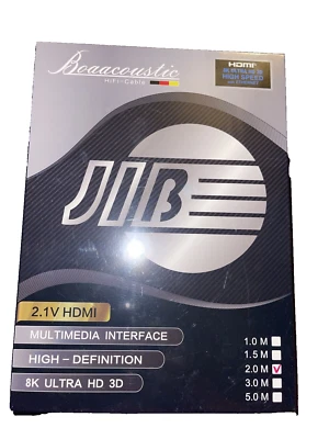 JIB BOAACOUSTIC 4N OFC HIFI 3.5mm Male to 2 RCA , 2M AUDIO ADAPTER ,CONVERTER - Image 1 of 3