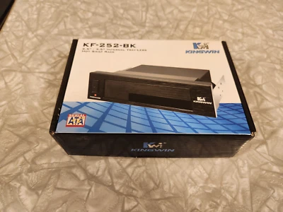 Vintage PC Kingwin KF-252-BK 2.5/3.5" Internal Tray-Less Hot Swap Rack open box - Image 1 of 4