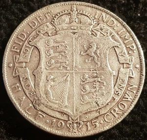 1915 George V .925 Silver Half Crown Coin Lot EF2 - Picture 1 of 2
