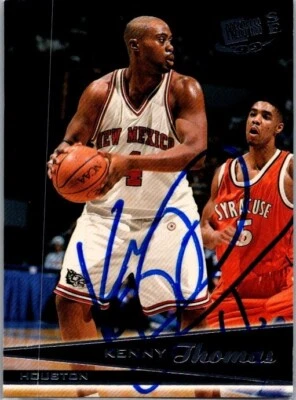 1999-00 -Kenny Thomas- Press Pass autógrafo/assinado/cartão de basquete automático #17 - Imagem 1 de 2