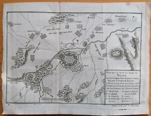 Deulland Original Kupferstich Schlacht Nysa Polen - 1760 - Bild 1 von 1