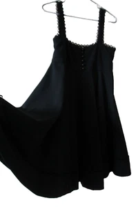 Whistles Women's Black Wool Trapeze Swing Dress UK 10 Lined Pockets - Picture 1 of 5