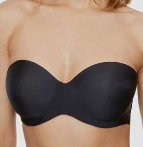 $78 Chantelle Womens Black Smooth Seamless Underwire Strapless Bra Size USA 40B - Picture 1 of 3