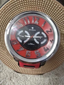 ICE KING 50MM COLOR CHANGEABLE DIAL MEN'S QUARTZ WATCH 3 NEW BATTERIES INSTALLED - Picture 1 of 7