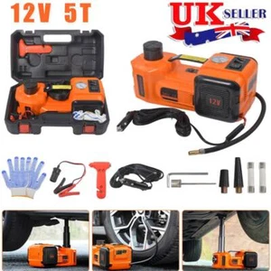 3in1Electric Car Jack 5 Ton 12V Hydraulic Car Jack with Tire Inflator Pump & LED - Picture 1 of 21