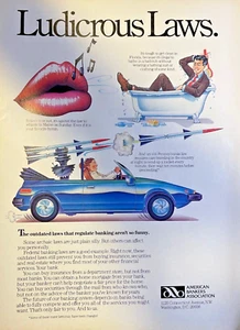 1987 Magazine Advertisement American Bankers Association Ludicrous Laws - Picture 1 of 2