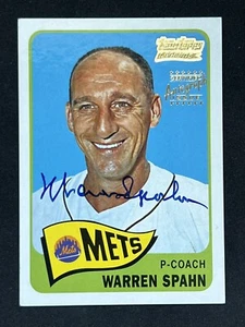 2001 Team Topps WARREN SPAHN #205 Legends On Card Autograph Auto Signature - Picture 1 of 2