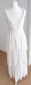 h m kleid lange Gr. XS weiß einwandfrei wie neu sehr hübsch - Bild 1 von 6