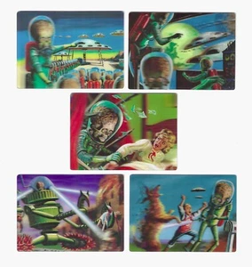 2012 Mars Attacks Heritage 3D Lenticular Motion 5 Card Chase Set - Bild 1 von 4