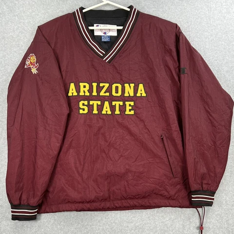 Vintage Champion Arizona State Sun Devils Stitched Pullover Jacket (2XL XXL) Cover