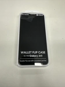 Anymode Wallet Flip Cover für Samsung Galaxy A41, Black - Bild 1 von 2