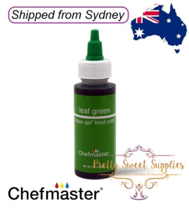 LEAF GREEN Chefmaster Gel Colour 2.3oz 68ml - Cake Fondant Buttercream Icing - Picture 1 of 3