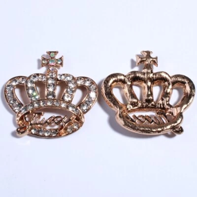 12PCS 37*38MM Crown Shape Rhinestone Buttons For Decoration Embellishment - Image 1 of 3