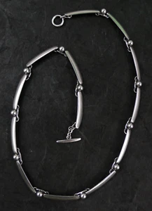 TRS Theodor Skat Rordam STERLINGSILBER GLIEDERKETTE 1960ER JAHRE DÄNEMARK 15-3/4"L - Bild 1 von 3