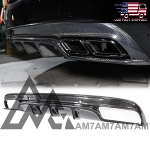 Difusor de carbono de diseño AM7 2 para Mercedes-Benz W205 AMG C63 2015 2016 2017 2018 - Imagen 1 de 7