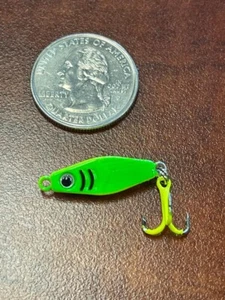 Rattlin PT Spoon 1/32 oz - Green and yellow- Ice Fishing Lure - Picture 1 of 4