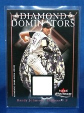 2005 Fleer Platinum Randy Johnson Diamond Dominators Game Jersey Yankees DD/RJ