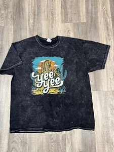 Yee Yee Short Sleevee black marbled Arizona Southwest cactus Mens Size XL - Picture 1 of 4