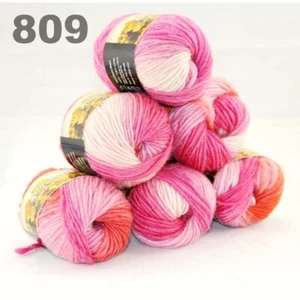 Aipeng 6Ballsx50g Chunky Soft Needle Hand Knitting Blanket Scores Wool Yarn 809 - Picture 1 of 24