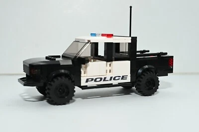Police Truck Black white Custom Model compatible and Built with LEGO® Bricks - Image 1 of 2