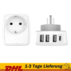 LENCENT USB Steckdose Mehrfachstecker Steckdosenadapter mit 3 USB 1 Typ-C DHL - Bild 1 von 19