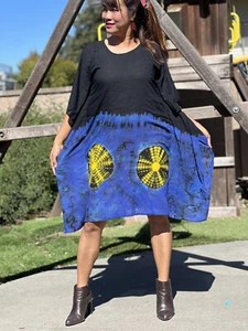 Womens Handmade Tie Dye Spiral Beach Wear Boho Hippie Colorful Unique Fits SML - Picture 1 of 7