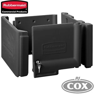 Rubbermaid Black Locking Door Cabinet Kit Traditional Janitorial Cleaning Carts - Picture 1 of 3