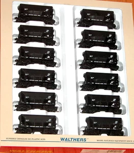 HO WALTHERS 932-4455 ORE CARS 12 PACK NORTHERN PACIFIC NP BLACK - Picture 1 of 1