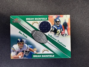 2002 Fleer Throwbacks Ladainian Tomlinson Game Worn Jersey Patch Dream Backfield - Picture 1 of 2