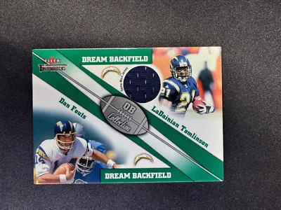 2002 Fleer Throwbacks Ladainian Tomlinson Game Worn Jersey Patch Dream Backfield - Image 1 of 2