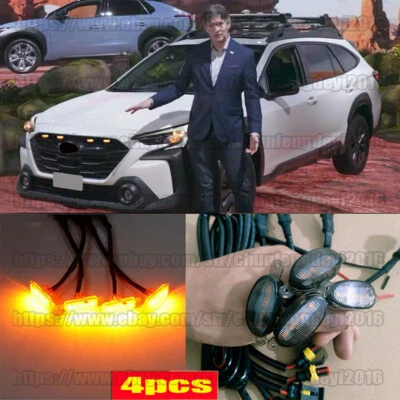 Front Grille Amber LED Lamp Raptor Style DRL For Subaru Outback Legacy 2020-2024 - Imagem 1 de 4