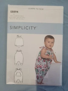 Simplicity S8894 Baby's Knit Romper Pattern for Stretch Knits only-sz XXS-L-New - Picture 1 of 4