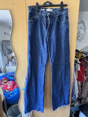 Mango High Rise Blue Jeans Size 10 Eu38 Good Condition - Image 1 of 4
