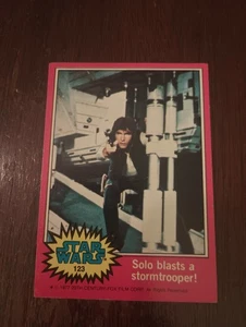 1977 Topps Star Wars (2nd Series) #123 Solo Blasts Stormtrooper (VG-EX) - Picture 1 of 2