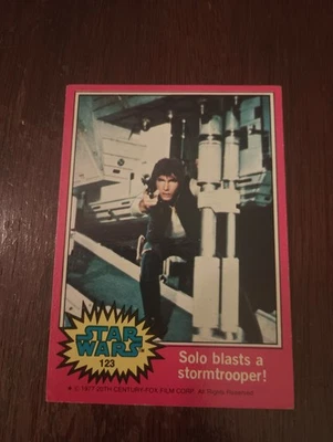 1977 Topps Star Wars (2nd Series) #123 Solo Blasts Stormtrooper (VG-EX) - Image 1 of 2