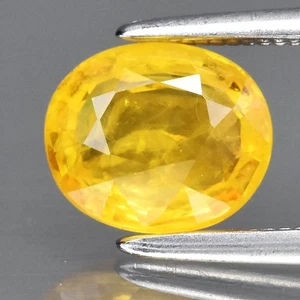💎 1.56ct 7.5x6.2mm Oval Yellow Sapphire - Thailand, Gemstone - Picture 1 of 4