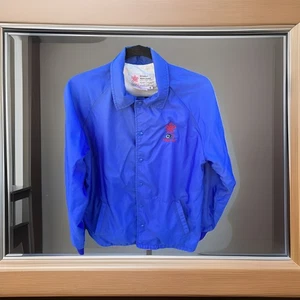 Vintage 1988 Calgary Winter Olympics Blue Lightweight Jacket VGC Size M READ - Picture 1 of 16
