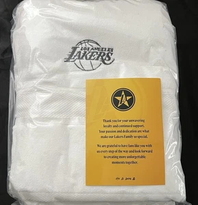 2025 LAKERS SEASON TICKET HOLDER GIFT SET OF 2 TWO LAKERS BATH TOWELS - Picture 1 of 1