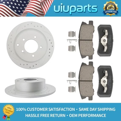 Pair 2 Disc Brake Rotors for Jeep Patriot Compass Dodge Chrysler Mitsubishi Rear - Image 1 of 4