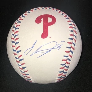 Jhoan Duran signiert 2025 Philadelphia Phillies Rawlings Team Stitch Baseball JSA - Bild 1 von 2