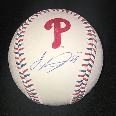 Jhoan Duran Signed 2025 Philadelphia Phillies Rawlings Team Stitch Baseball JSA - Image 1 of 2