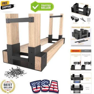 Estante de leña ajustable de alta resistencia con 34 accesorios para uso en interiores/exteriores Foto 1 de 4