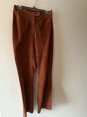 Vintage Massini Rust Genuine Suede Bootcut Jeans, Size 8, Fully Lined - Image 1 of 4