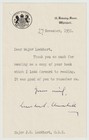 Sir Winston Churchill Signed Letter To His Biographer, 1951