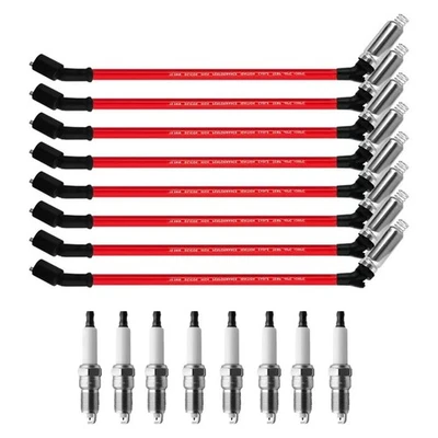 Juego de 8 bujías con cables para GMC Yukon XL 1500 6,0 L V8 2007-2008 Foto 1 de 4