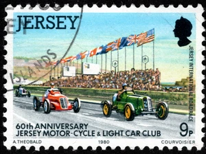 Jersey Stamp Scott # 232 Used F-VF - 9p Jersey International Road Race Issue - Picture 1 of 1