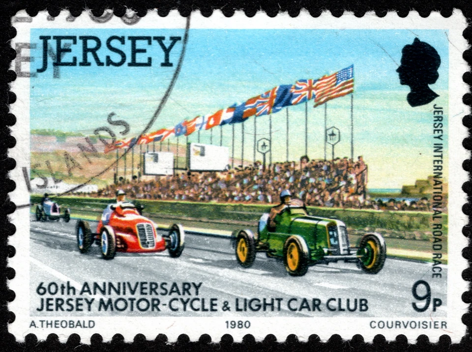 Jersey Stamp Scott # 232 Used F-VF - 9p Jersey International Road Race Issue - Image 1 of 1