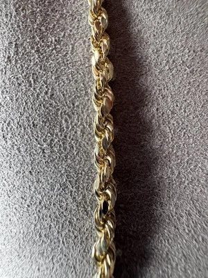 Pulseira corrente ouro corda corte diamante 3mm comprada por 300 vendida por 215 usada duas vezes - Imagem 1 de 3